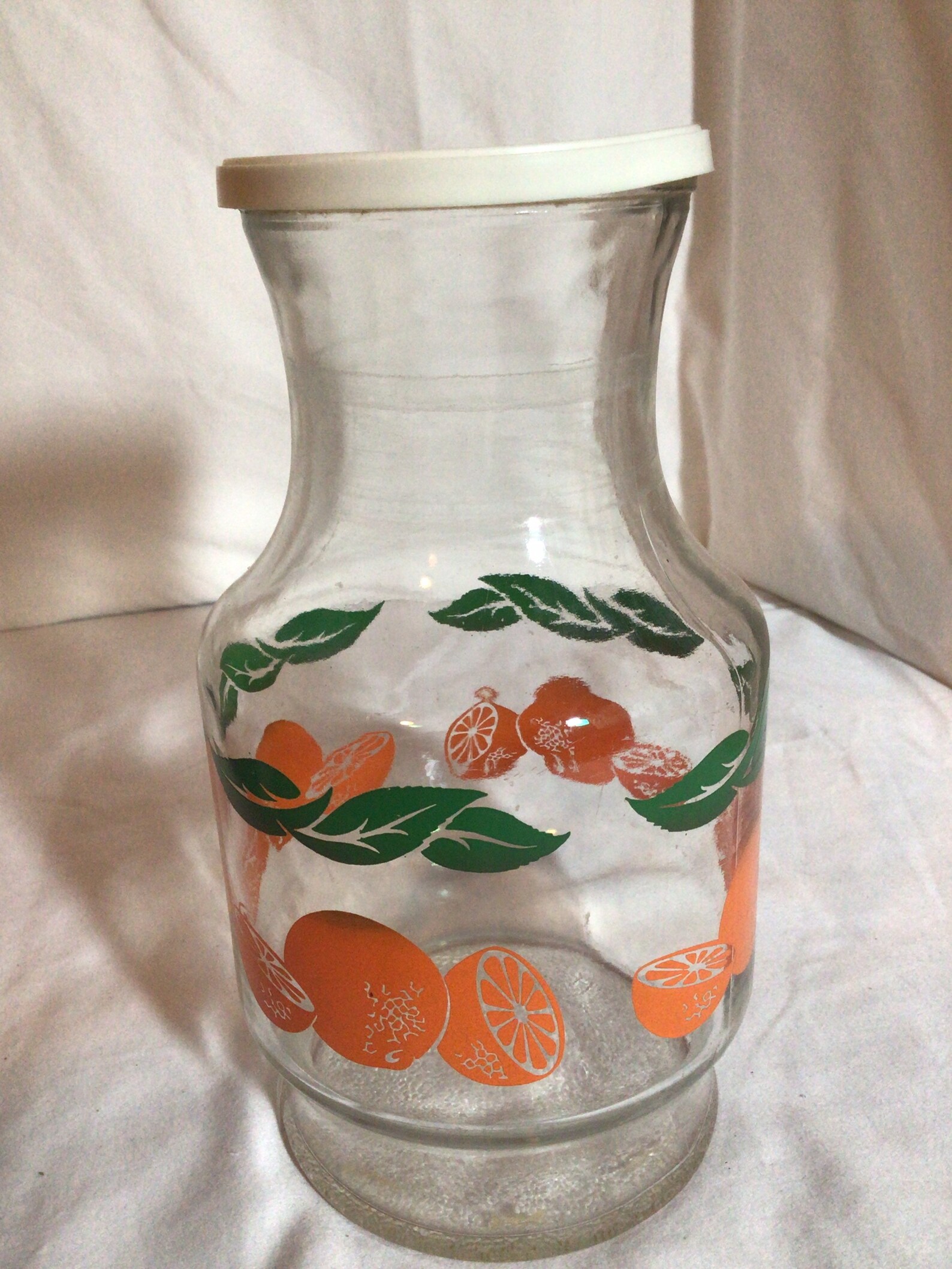 Vintage orange juice carafe set Etsy