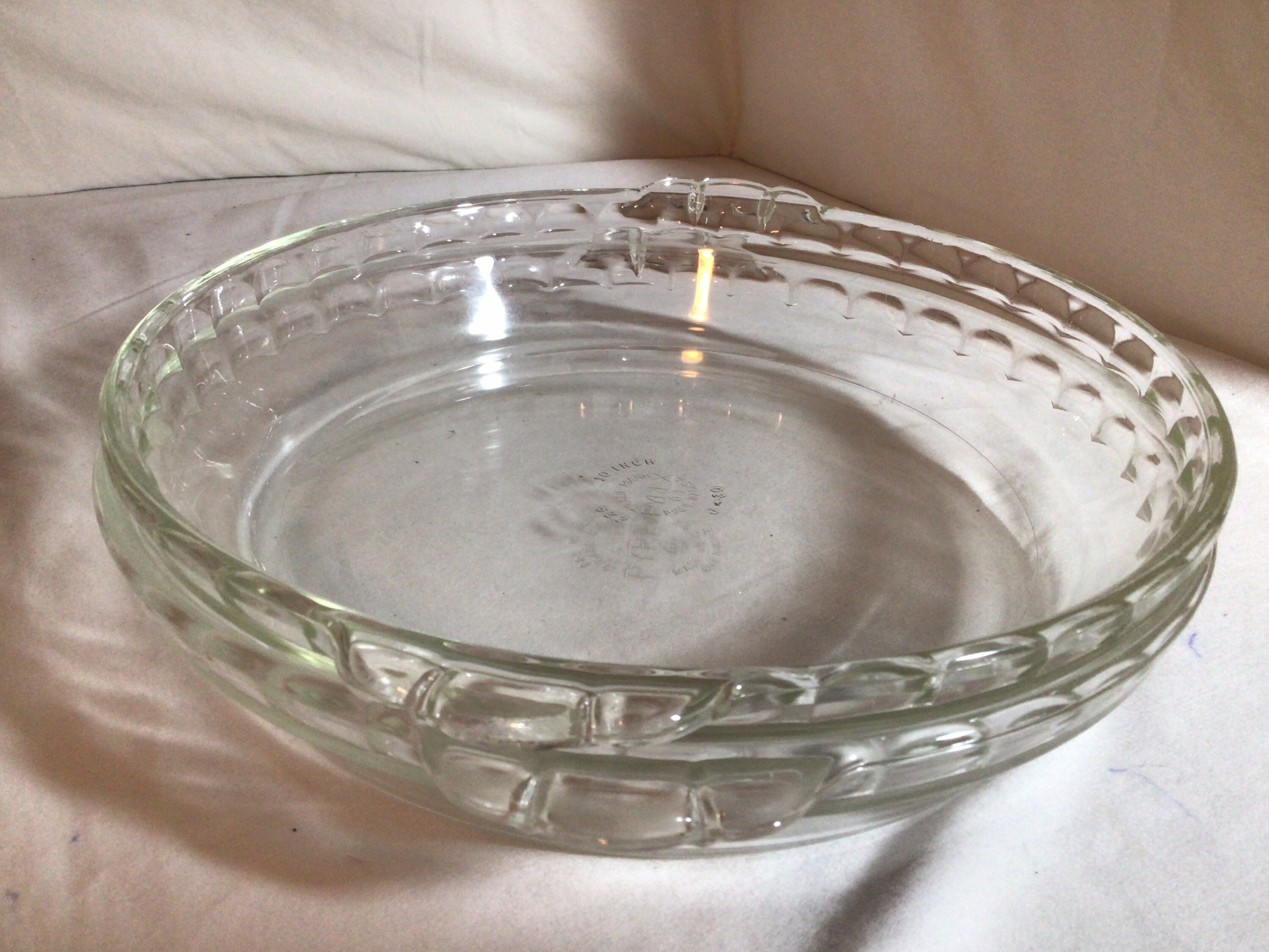 Vintage Pyrex pie plate 10 inches Etsy Polska