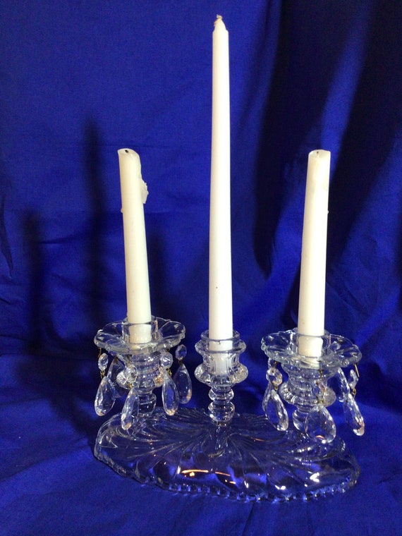 Vintage Crystal Chandelier Candle Holder Etsy