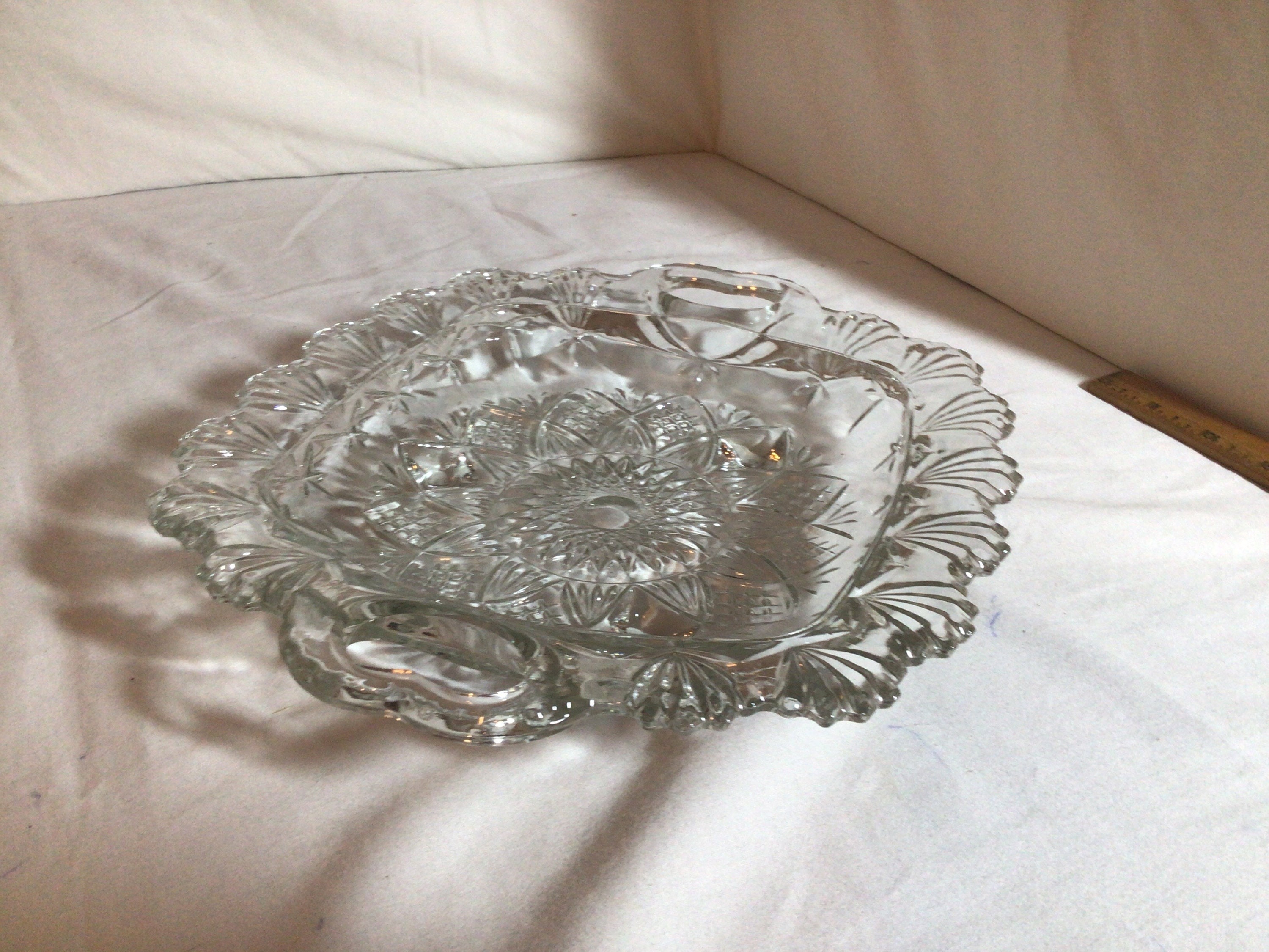 Mid Century Square Glass Bowl Etsy UK