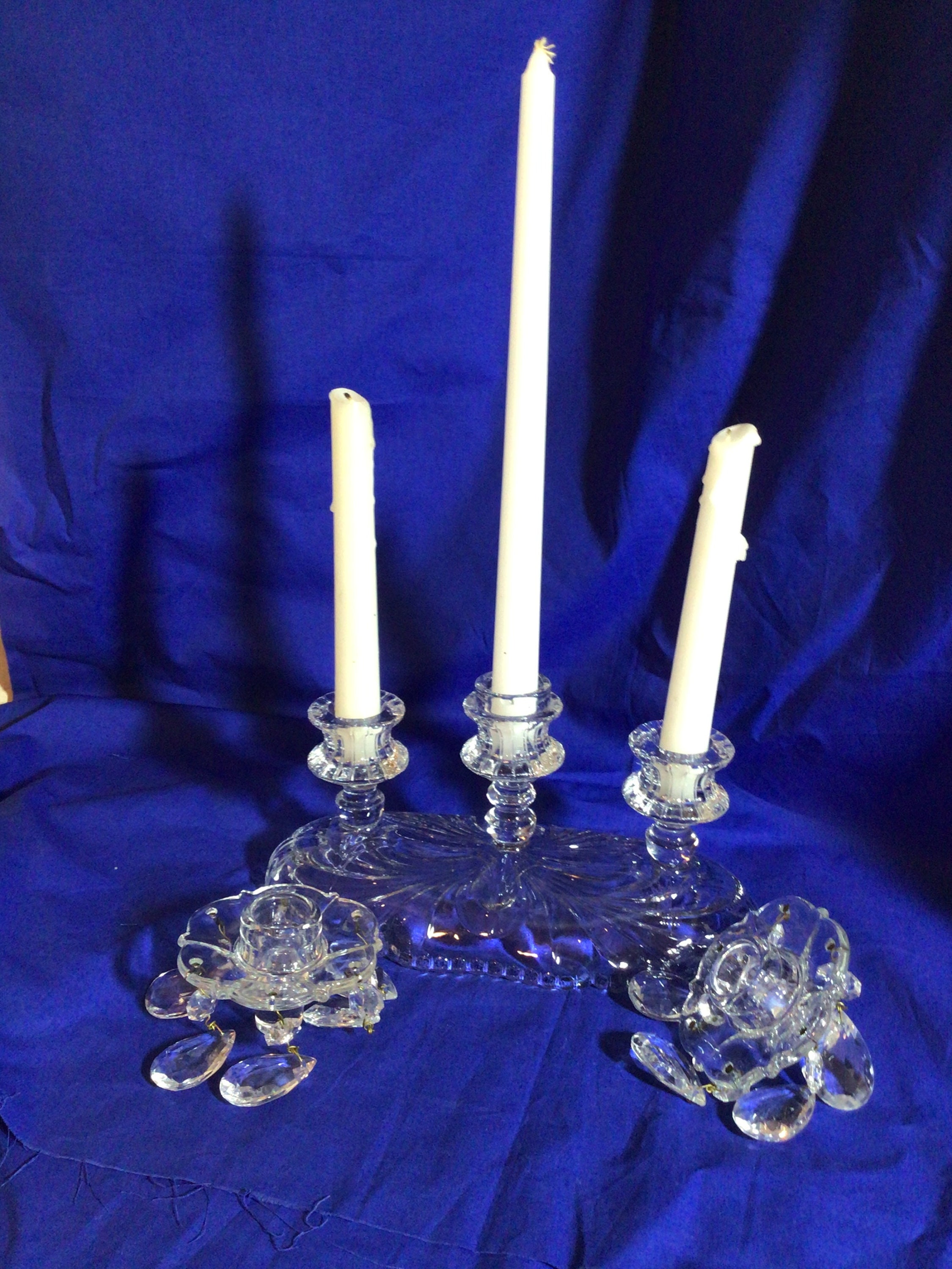 Vintage Crystal Chandelier Candle Holder Etsy