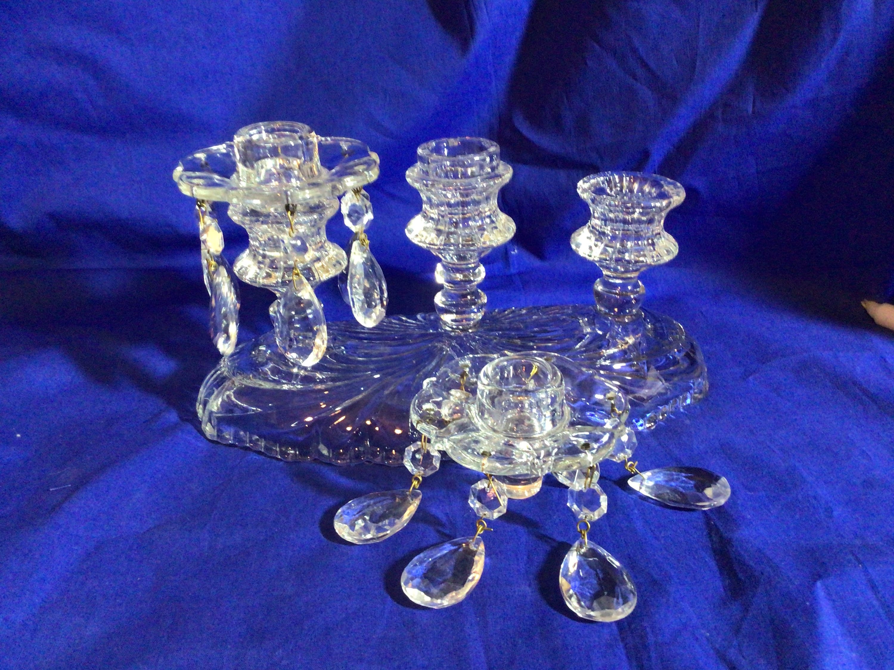 Vintage Crystal Chandelier Candle Holder Etsy