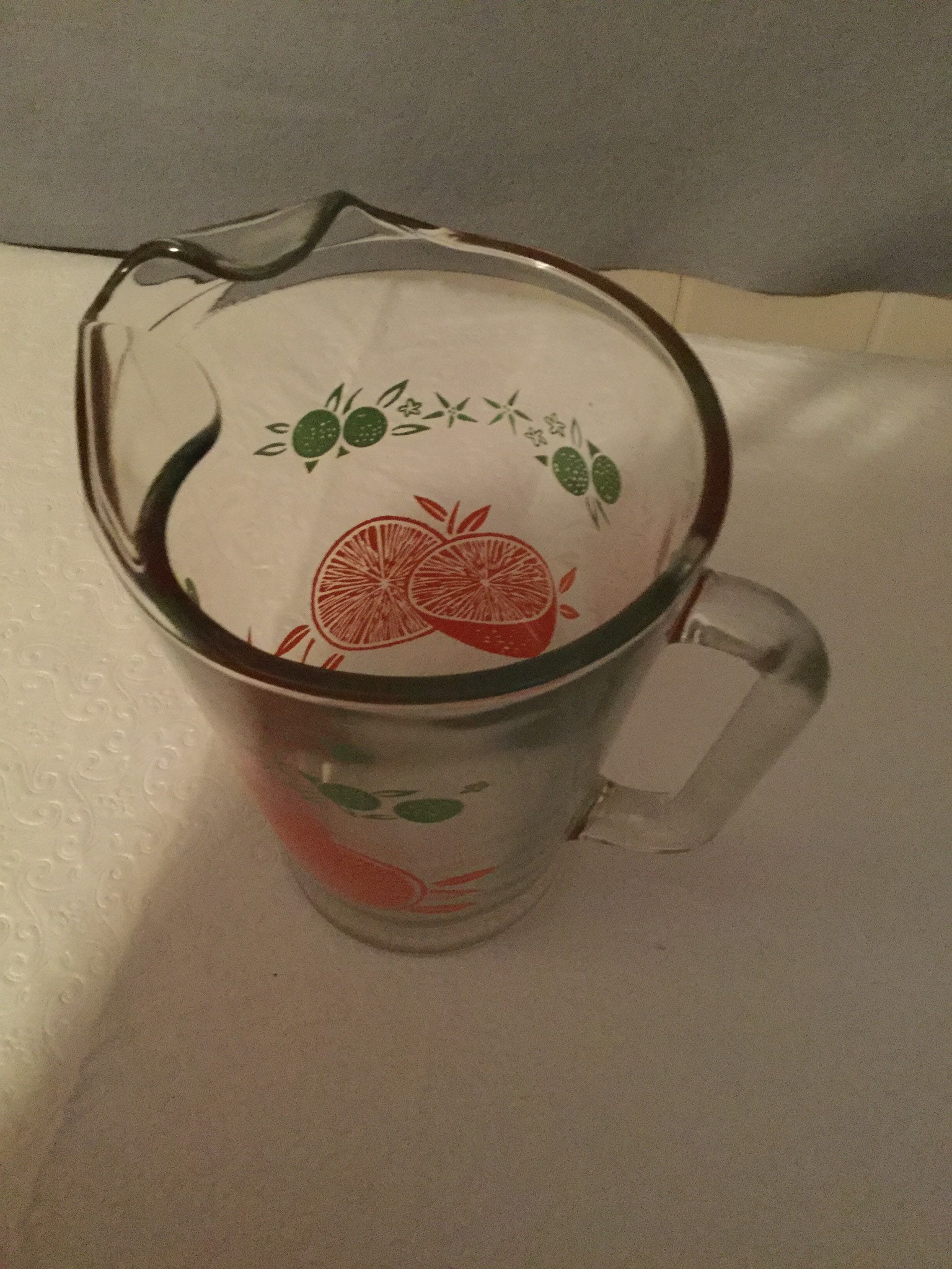 Vintage Glass Juice Pitcher . Etsy