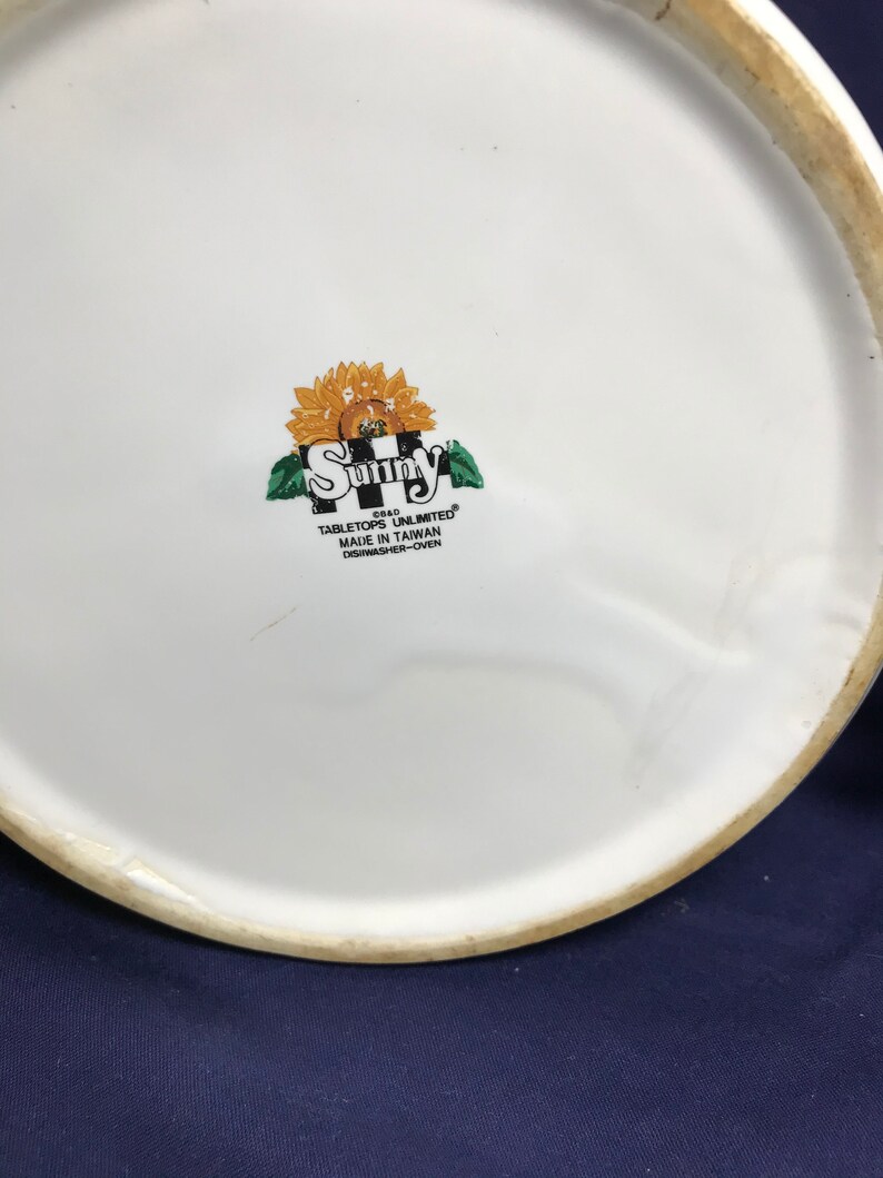 Vintage Sun Flower Utensils Jar Etsy