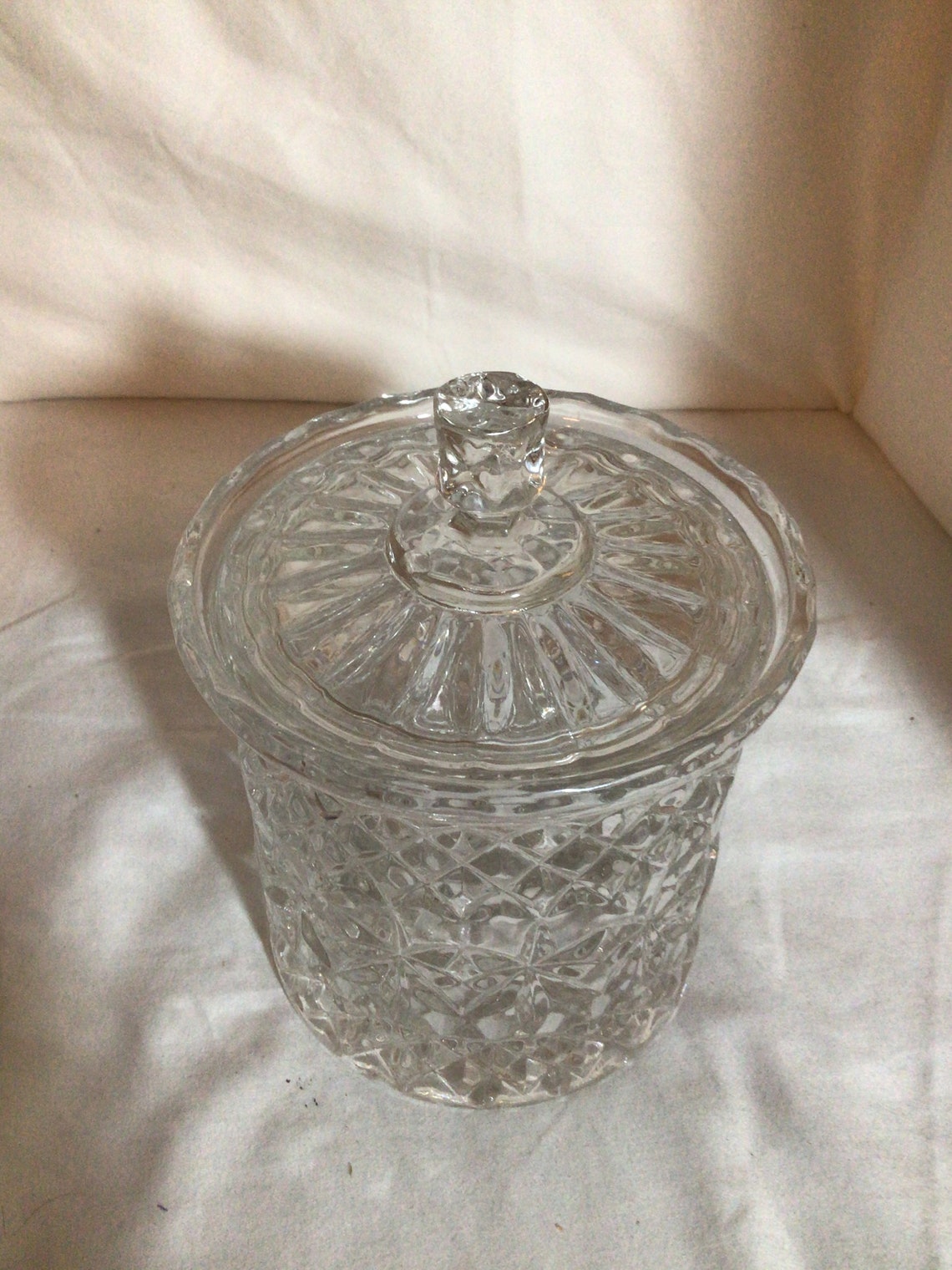 Crystal Biscuit Jar or Candy Jar Etsy