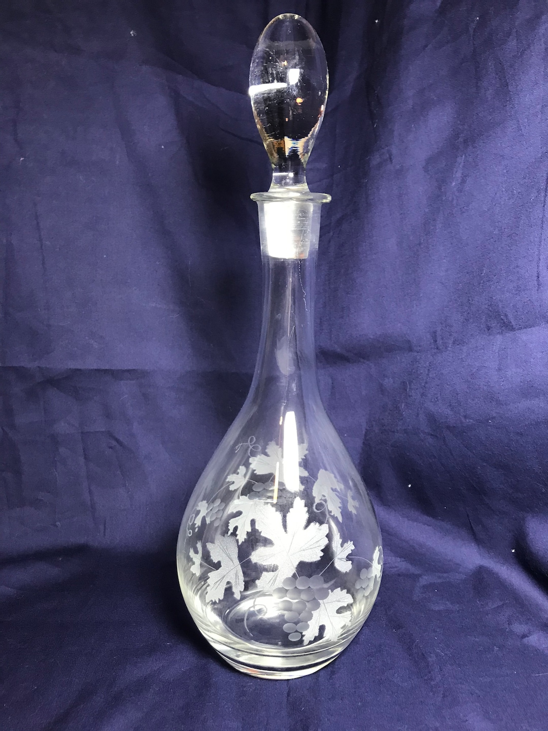 Vintage Crystal Wine Decanter Etsy
