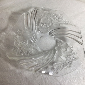 Vintage crystal serving dish