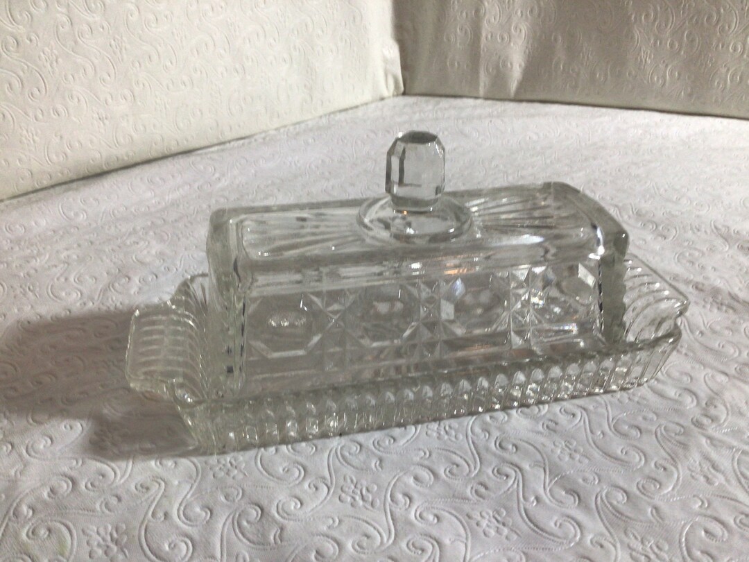 Vintage Federal Glass Butter Dish Etsy