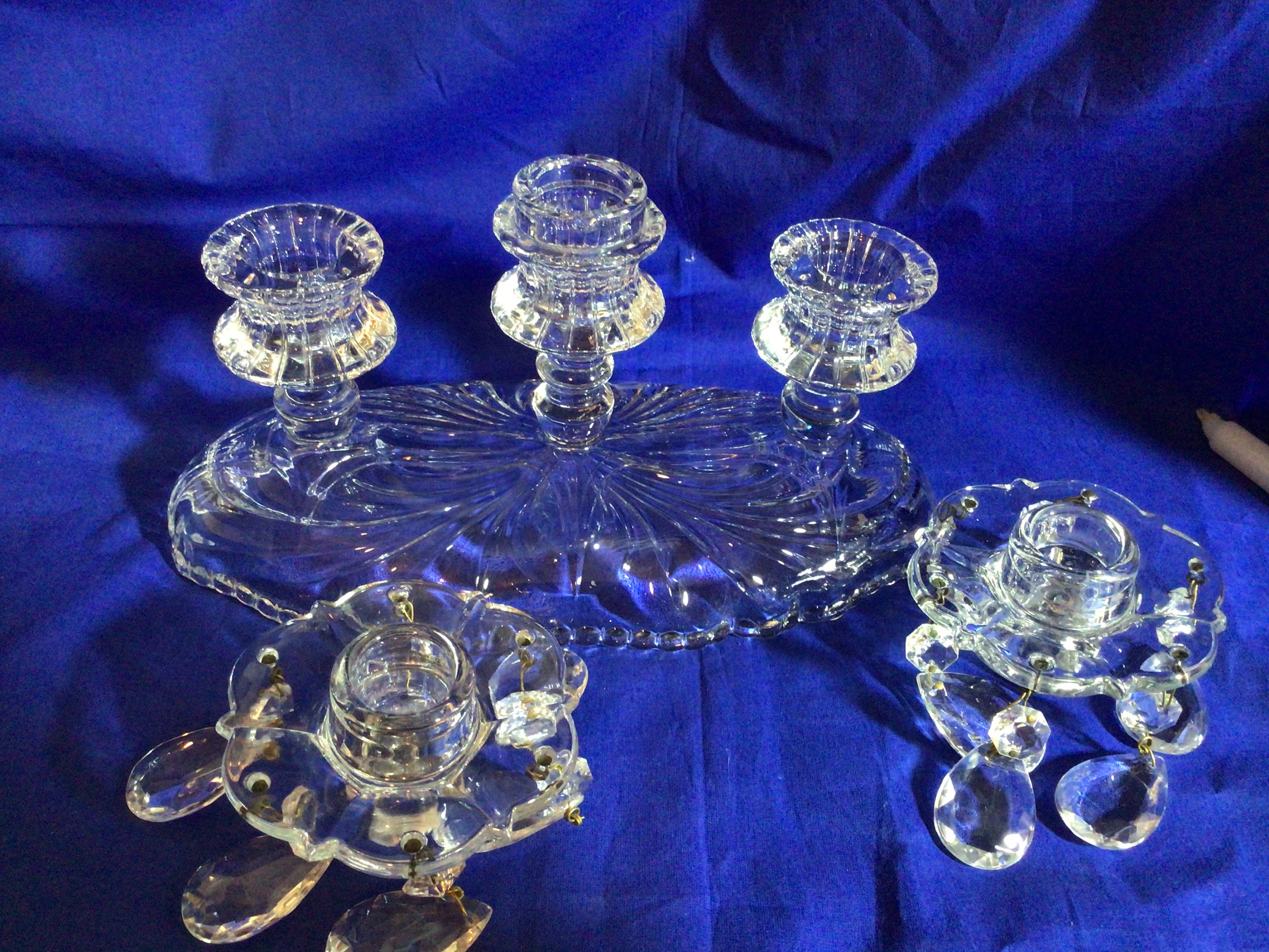 Vintage Crystal Chandelier Candle Holder Etsy
