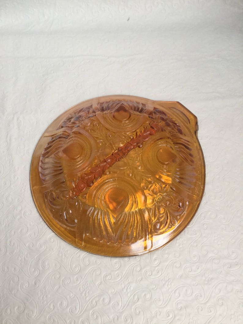 Carnival glass divided dish