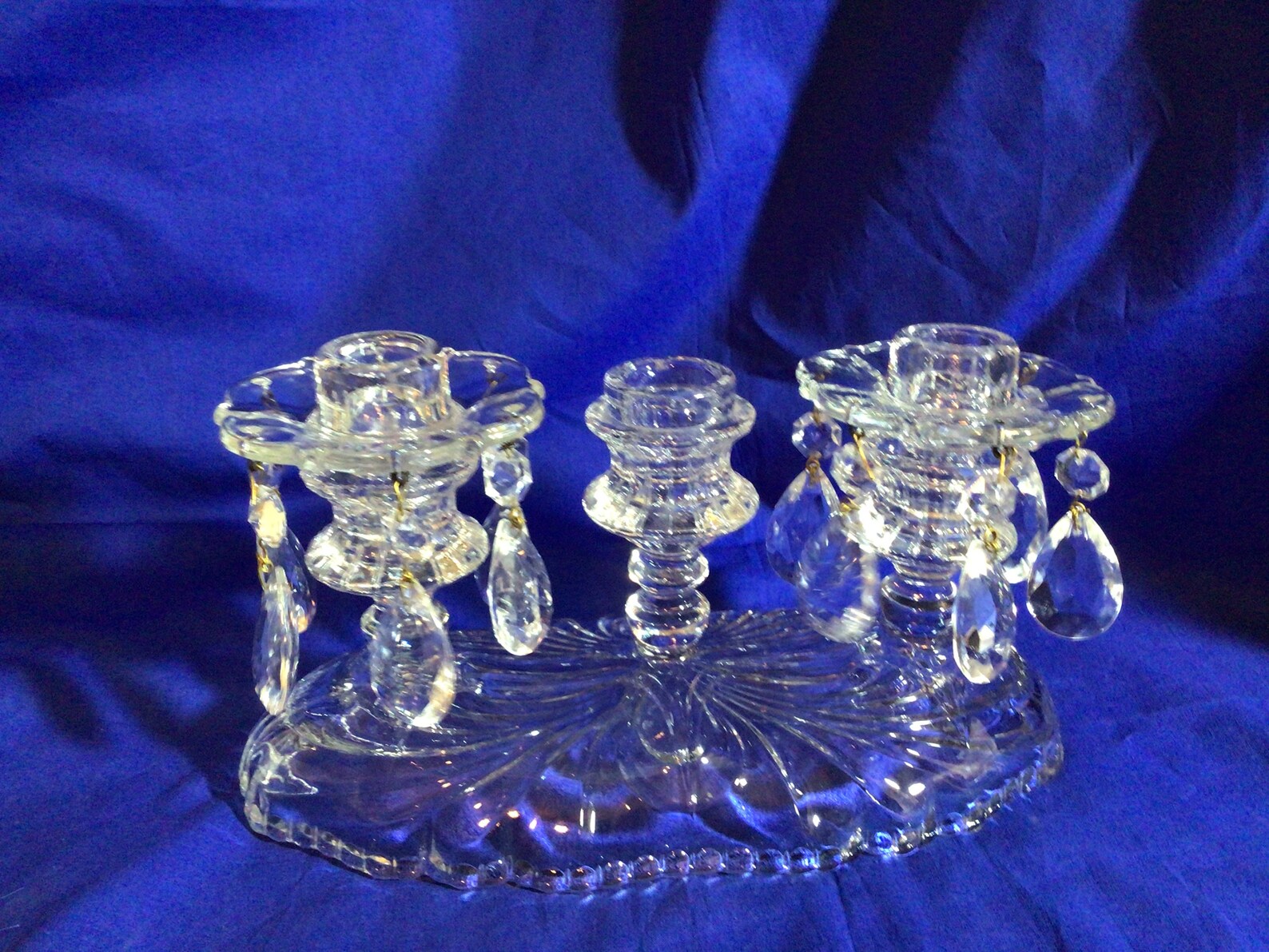 Vintage Crystal Chandelier Candle Holder Etsy