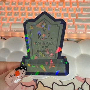 Holographic Tombstone Nostalgia Game Sticker Pack, Nintendogs Sticker
