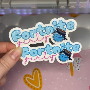Adesivo Gamer Girly - Adesivo Battle Royale blu, Adesivo da gioco Shield Potion, Adesivo da gioco Girly, Adesivo Battle Royale Girly, Adesivo Gamer