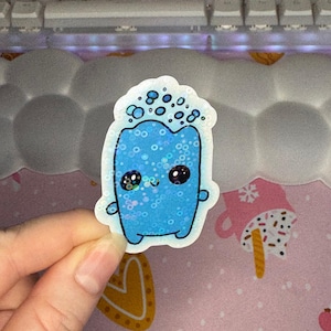 Pegatina de duende de agua, bonita calcomanía de espíritu elemental flotante para jugadores, duende de agua, pegatina de juego Battle Royal, pegatina de duende curativo