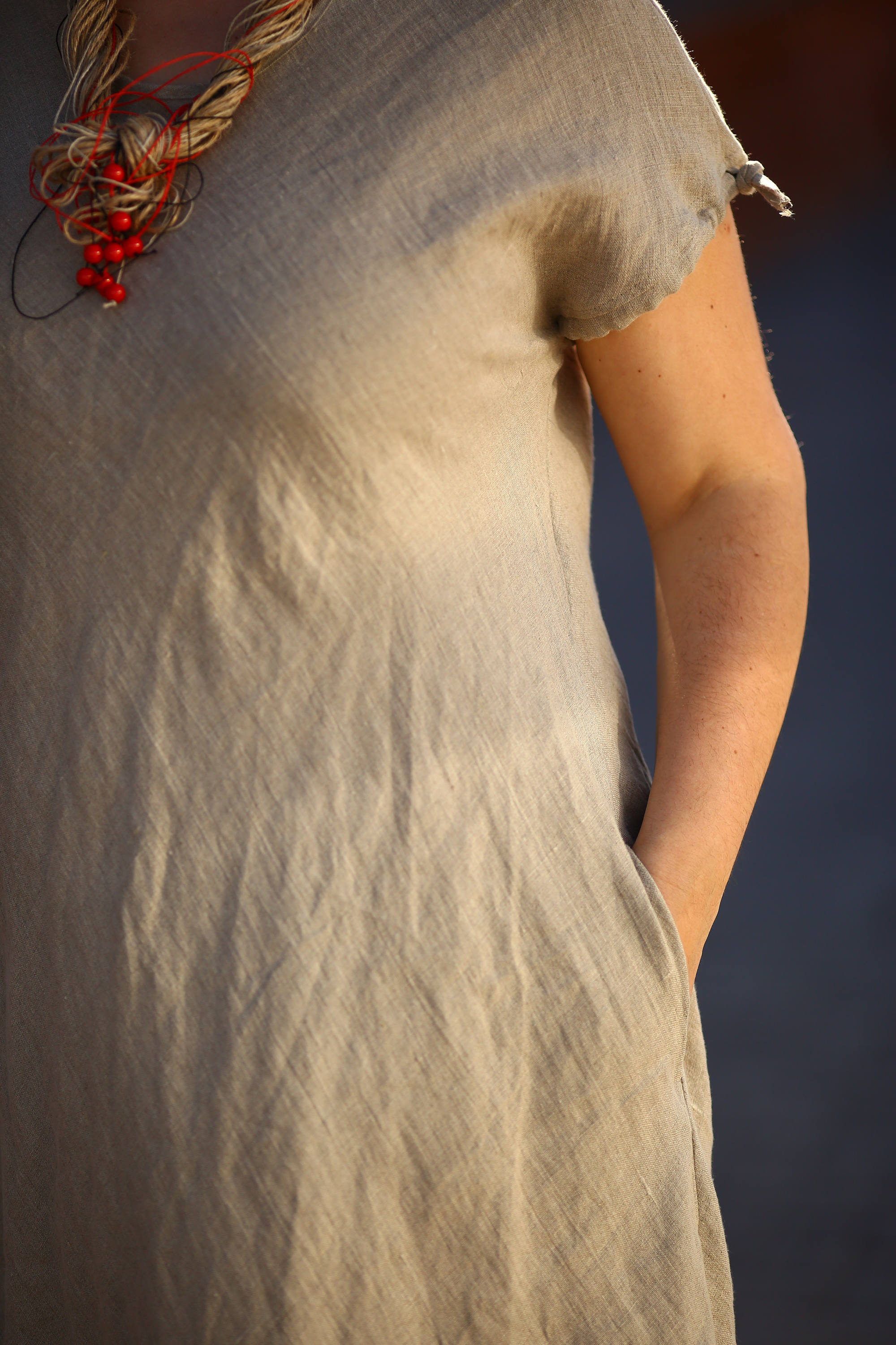 chinese dress ladies Plus size linen dress for women VICTORIA