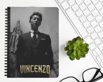Vincenzo Cassano Journal, Vincenzo Spiral Notebook, K Drama Inspired Notebook, Vincenzo Inspired Journal, K drama Journal