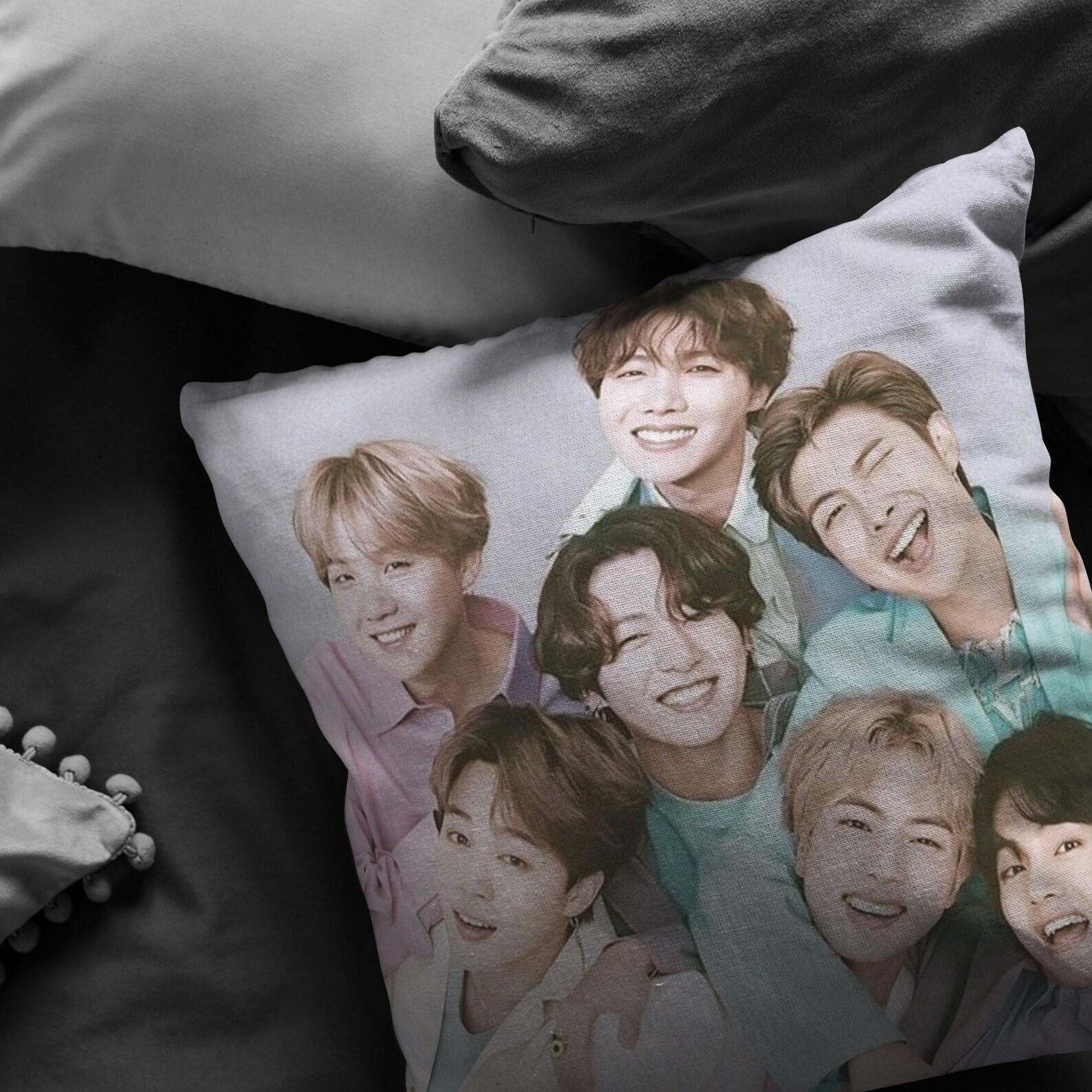 BTS Decorative Pillow K Pop Throw Pillow BTS Cushion BTS Etsy