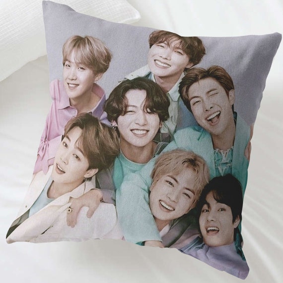 BTS Decorative Pillow, K Pop Throw Pillow, BTS Cushion, BTS Throw Pillow 