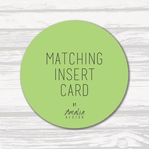 Overeenkomende invoegen Card Design, Add-on voor elk ontwerp in winkel, invoegen kaart Add-on 5 "x3.5"