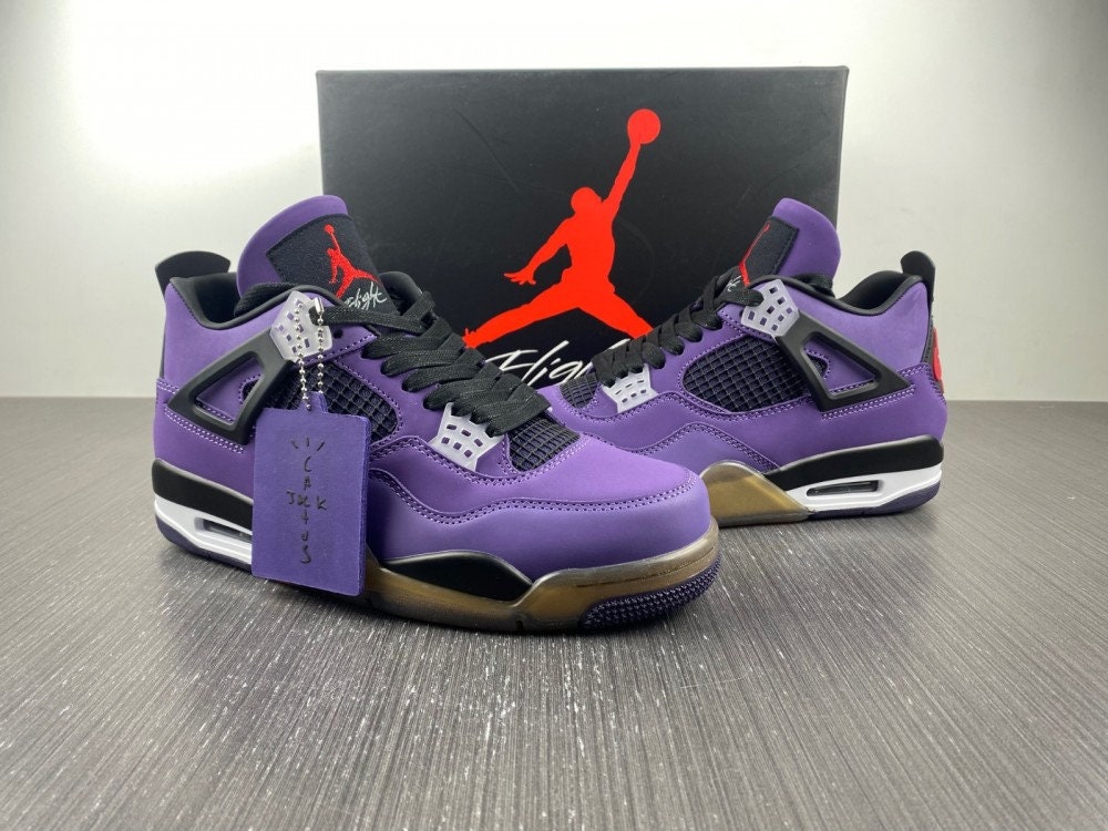 Air Jordan 4 Travis Scott “Purple” inspired custom cleat 🔥😈 #jordan4  #travisscott #cactusjack #custom #art #jordan4travisscott #sneaker