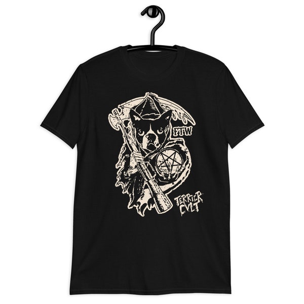 Boston Terrier Cvlt SOA Reaper Cult Movie Music Cool Gift Tee Unisex T Shirt