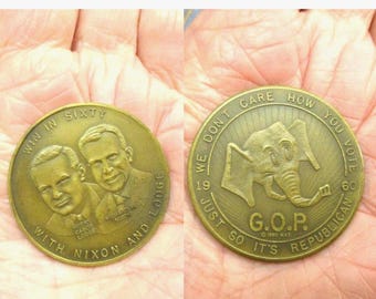 Vintage TOKYO TOWER Bronze Medallion: Mt. Fuji & Japanese Bridge