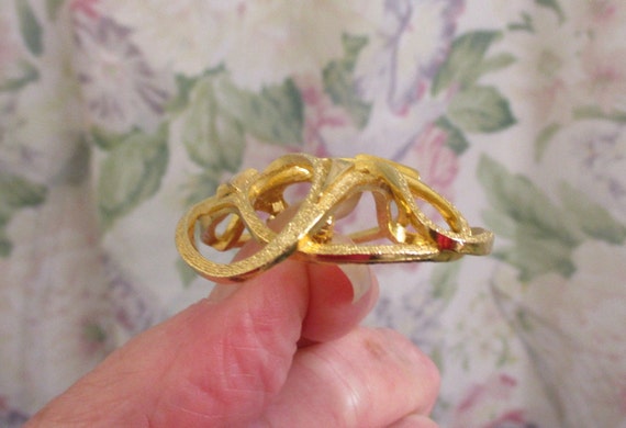 SPHINX Gold Plate Atomic Age Brooch Earrings Set … - image 8