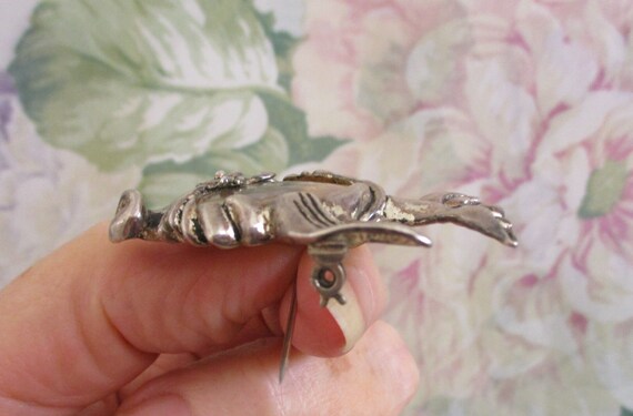 CYVRA STERLING Abalone Fish Brooch ~ VINTAGE Ster… - image 8