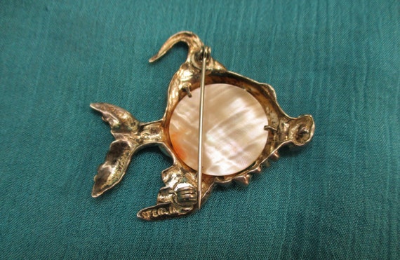 CYVRA STERLING Abalone Fish Brooch ~ VINTAGE Ster… - image 9