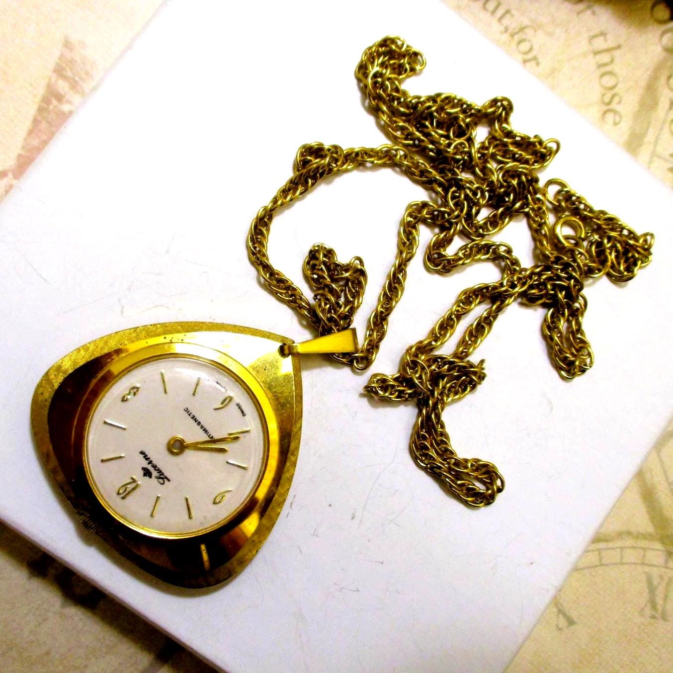 Vintage Swiss Lucerne Watch Necklace Doubt this is worth anything but figured it toss it out  main image 4