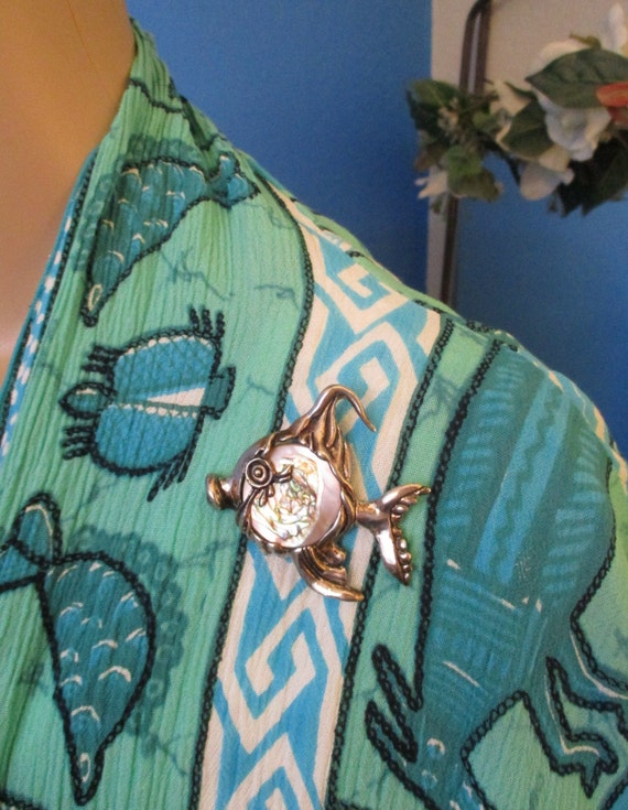 CYVRA STERLING Abalone Fish Brooch ~ VINTAGE Ster… - image 5