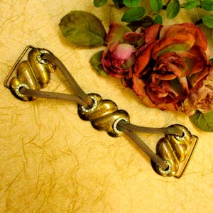 ANTIQUE Art Deco Rhinestone Belt Buckle by Irving Silverman ~ 1920 DESIGNER Three Piece Statement Buckle Fastener