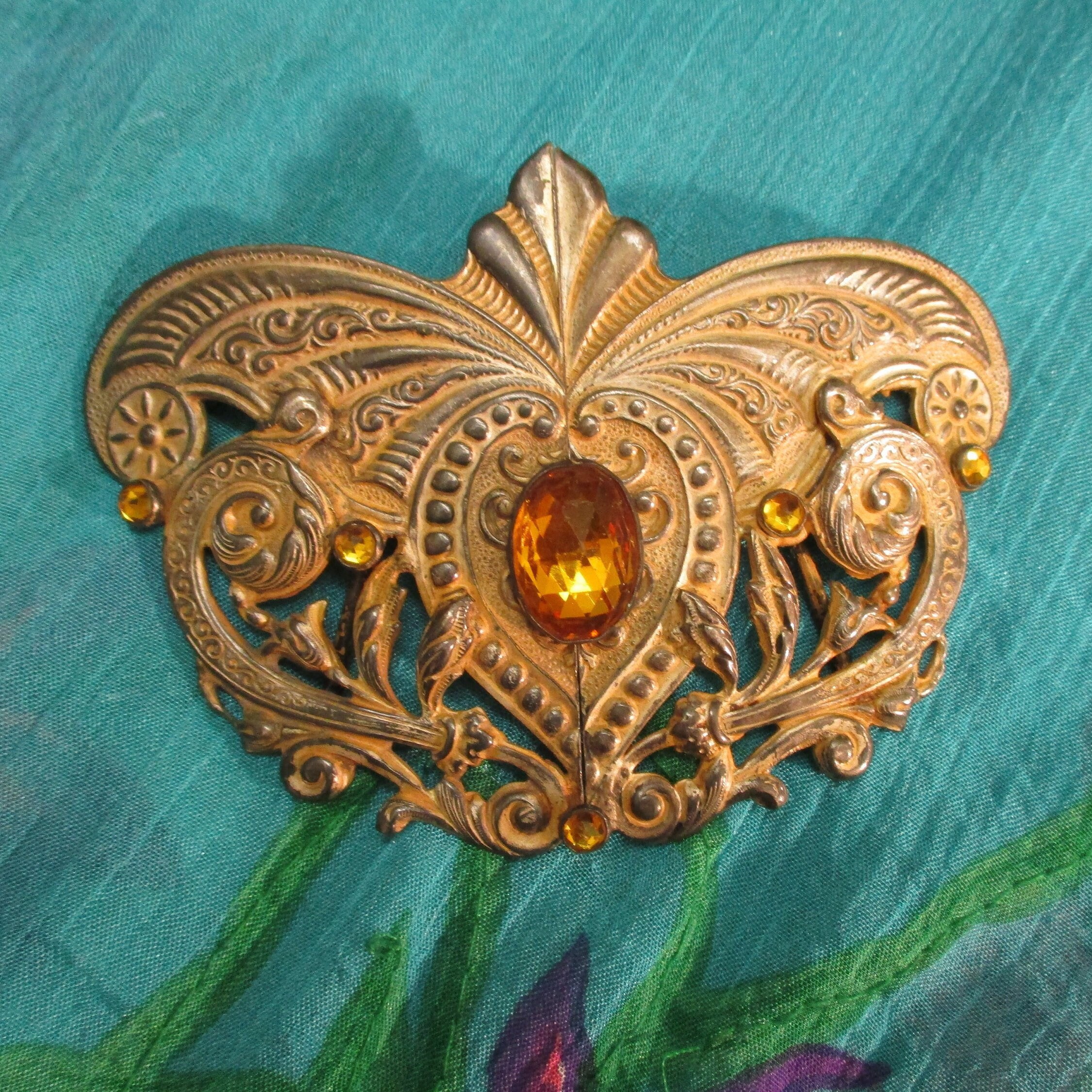 Rare E A BLISS Victorian Belt Buckle 