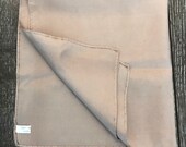 Vintage Beige Italian Silk Pocket Square