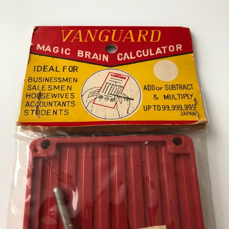 vintage calculator device Vanguard Magic Brain Calculator