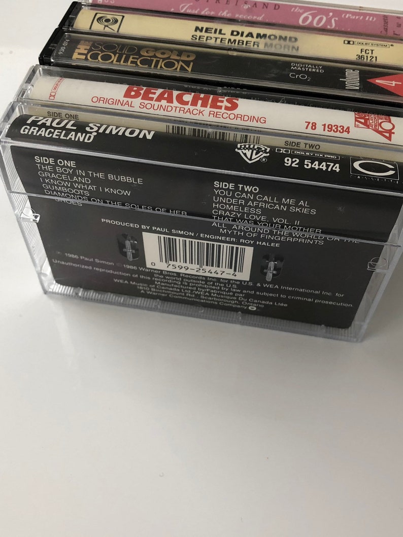 Pack of 5 vintage cassette tapes from the 1980s Bette Etsy