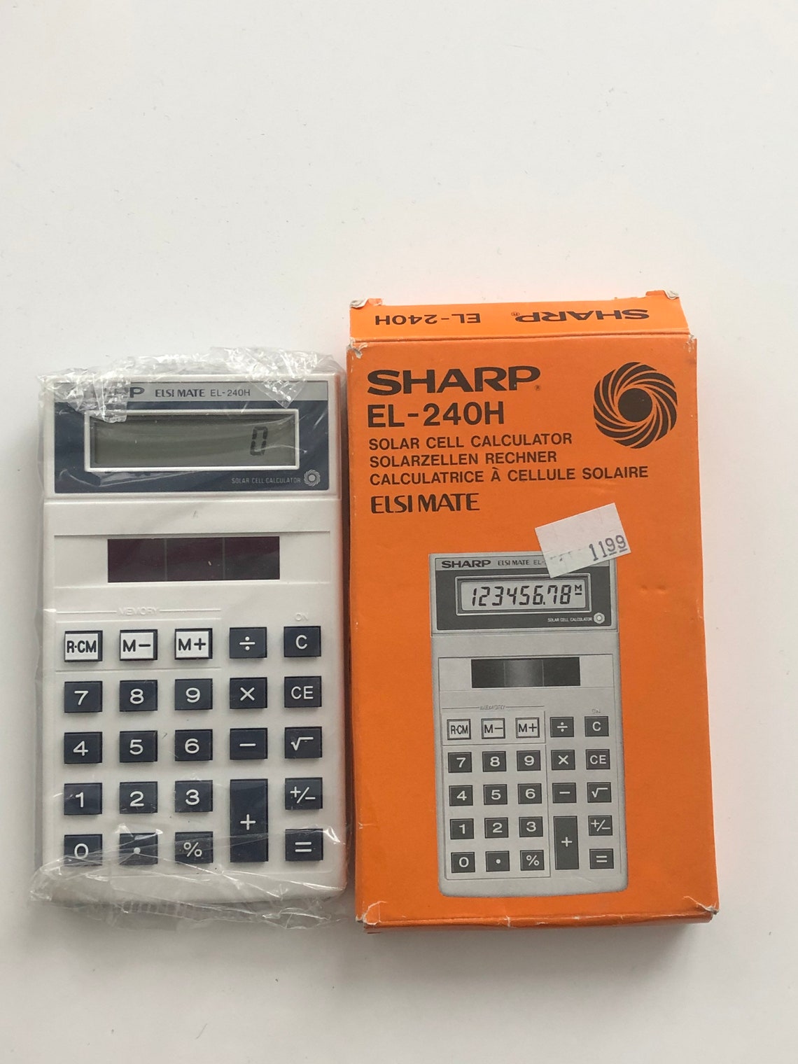 Sharp Elsi Mate EL240H Vintage Calculator Solar Powered Made Etsy