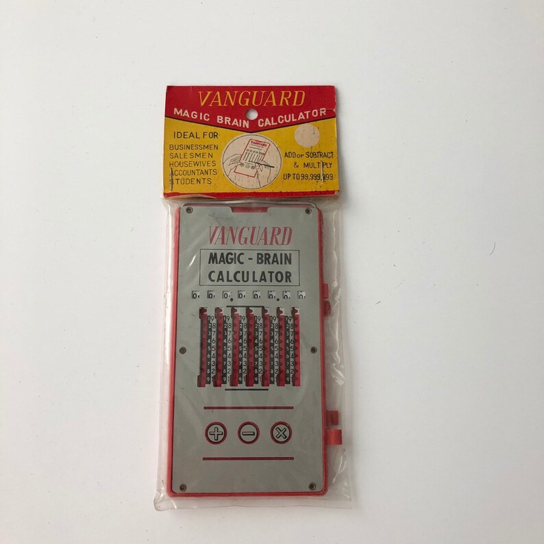 vintage calculator device Vanguard Magic Brain Calculator