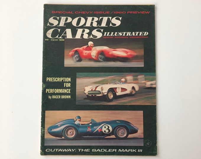 1959 59 March SPORTS CAR ILLUSTRATED Magazine, Volume 5 Number 9 Etsy