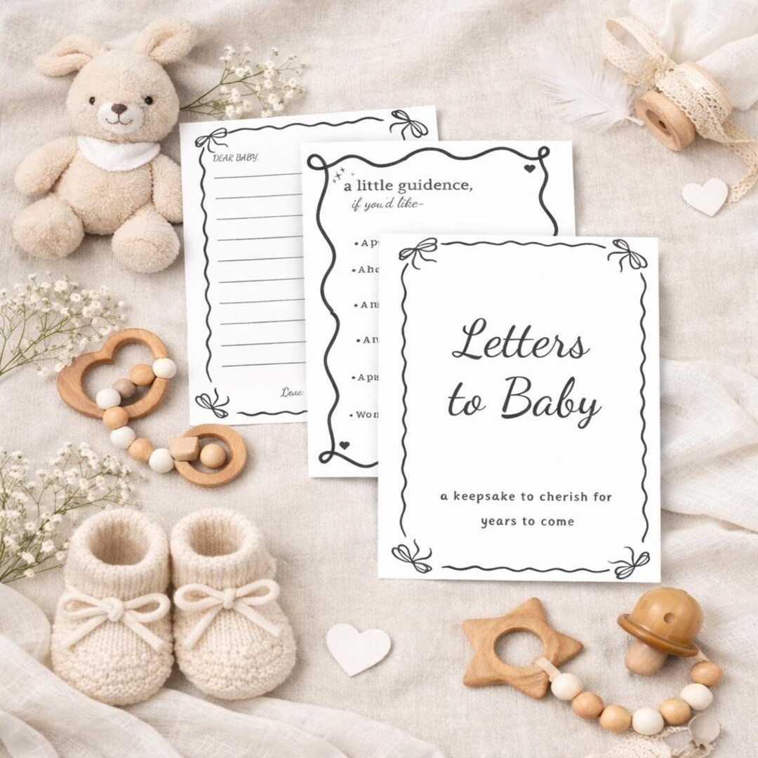Baby Shower Letter Keepsake | Meaningful Notes Writing Activity ...