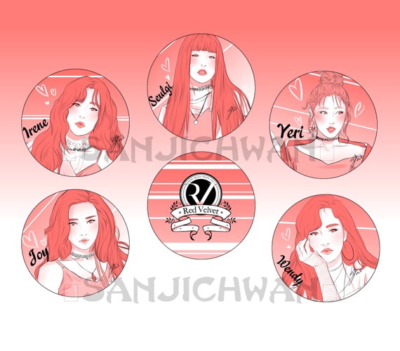 Red Velvet Bad Boy Badges Or Stickers Etsy