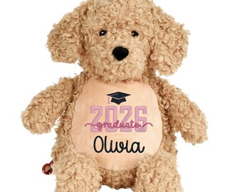 Personalized Graduation Stuffed Animal Plush, Kindergarten Graduation Gift, 2026, Washable Stuffed Animal