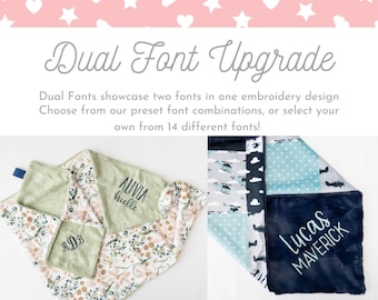 Add Dual Embroidery to Your Blanket or Swaddle Set