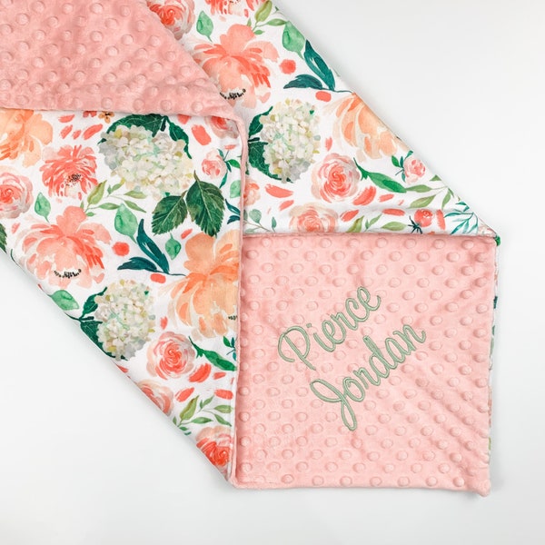 Coral Baby Blanket Etsy