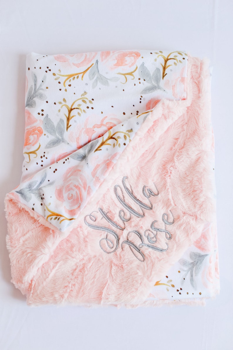 monogrammed baby blankets etsy