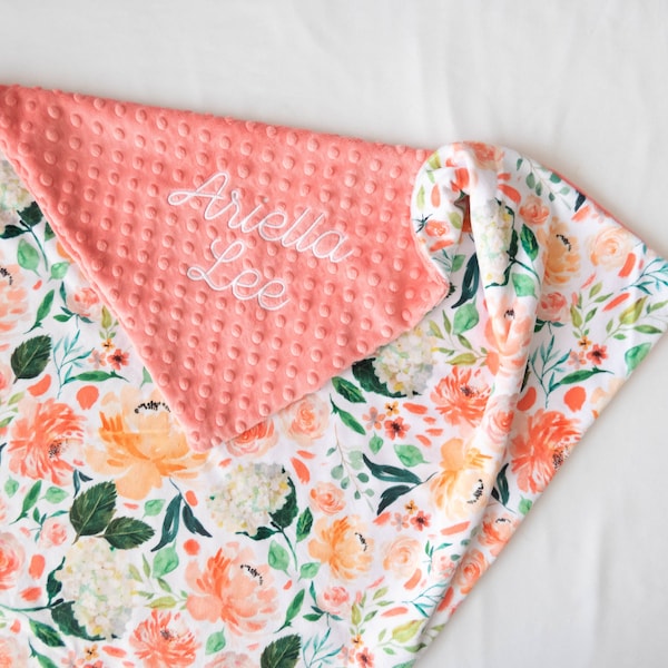 Coral Baby Blanket Etsy