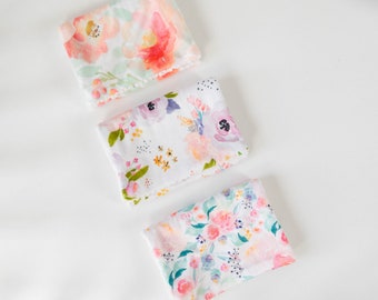 Burp Cloth Set of 3, Girl Burp Cloth, Burp Cloth Set, Pink and White Burp Cloth, Burp Cloth, Pretty Burp Cloth, Floral Burp Cloth