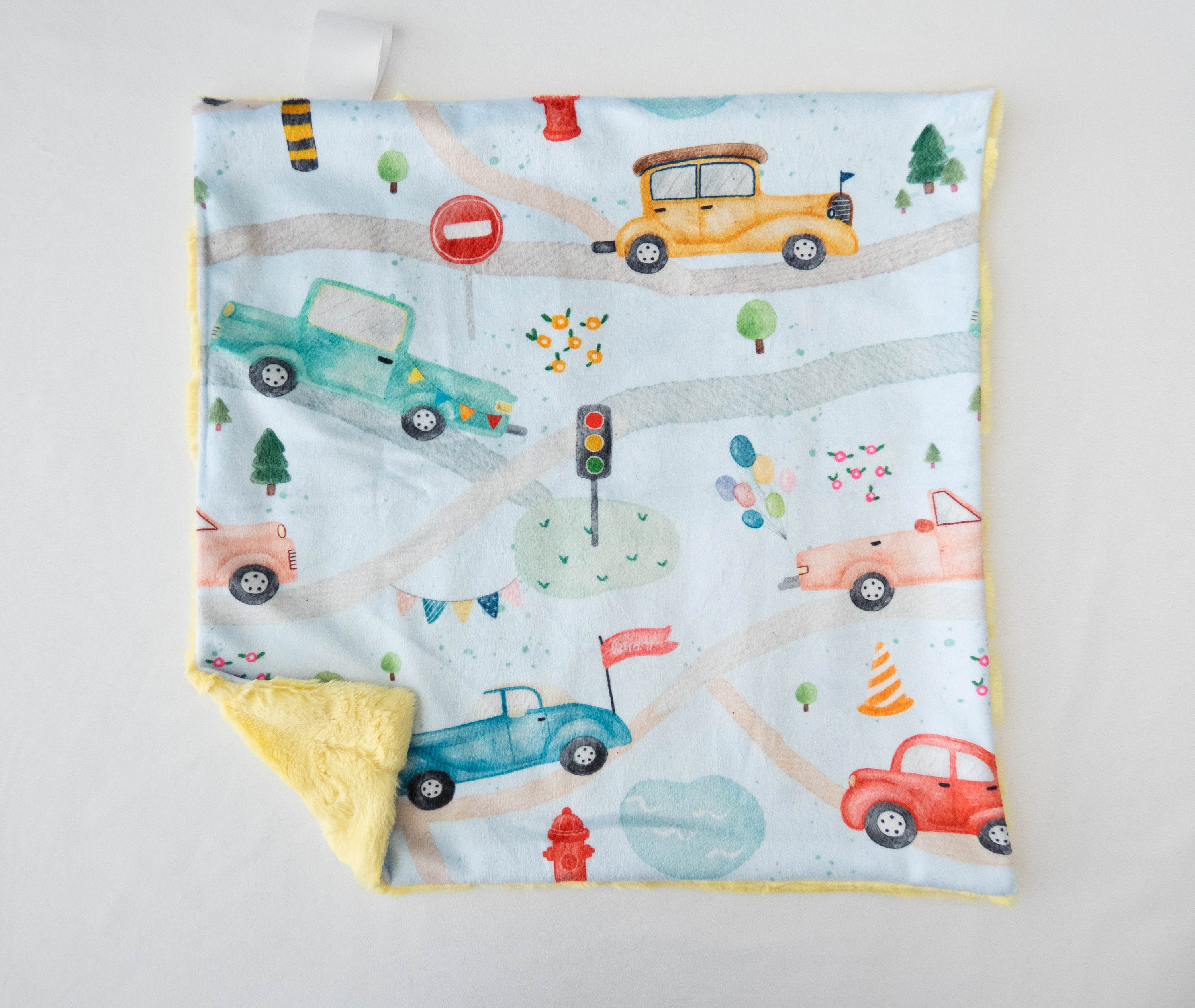 Cars Baby Blanket Personalized Baby Shower Gift Blue Etsy
