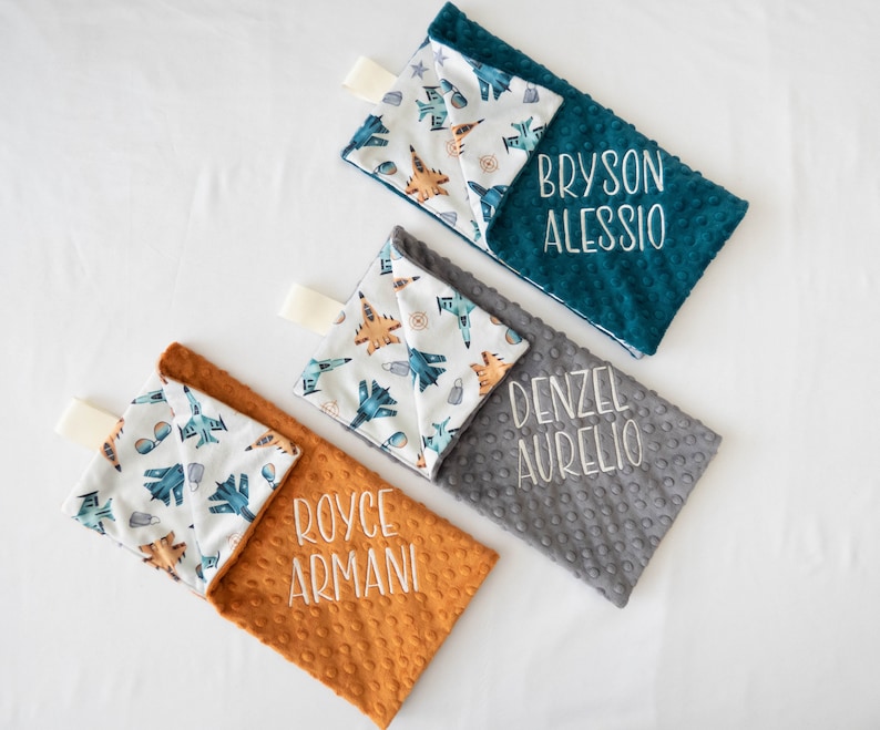 Fighter Jets Personalized Baby Blanket Maverick Minky Baby Blanket Baby Blanket with Name Monogram Baby Blanket Baby Gift image 5