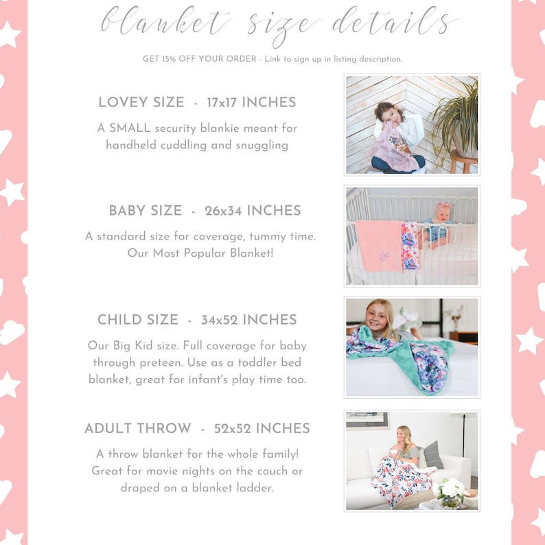Josie Floral Personalized Baby Blanket, Minky Floral Baby Blanket with Name, Personalized Baby Blanket, Pink Baby Blanket, Baby Gift image 10